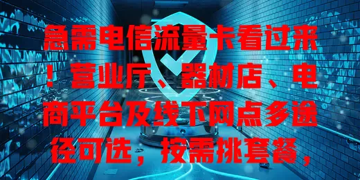 急需电信流量卡看过来！营业厅、器材店、电商平台及线下网点多途径可选，按需挑套餐，畅享网络生活