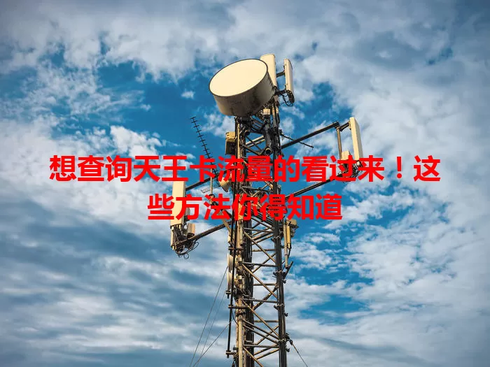 想查询天王卡流量的看过来！这些方法你得知道