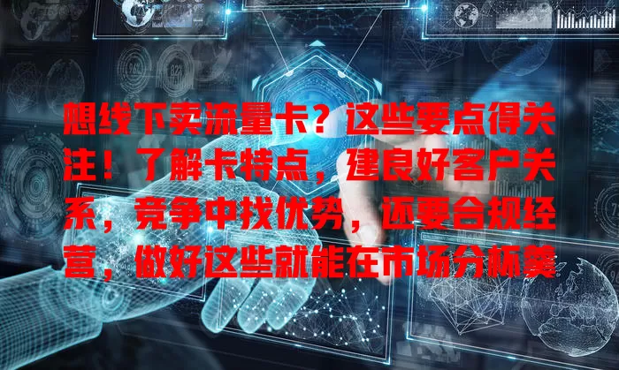 想线下卖流量卡？这些要点得关注！了解卡特点，建良好客户关系，竞争中找优势，还要合规经营，做好这些就能在市场分杯羹
