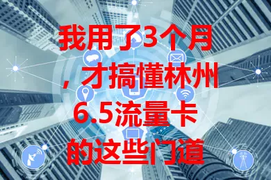 我用了3个月，才搞懂林州6.5流量卡的这些门道