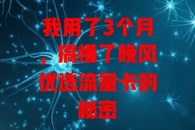 我用了3个月，搞懂了晚风优选流量卡的秘密