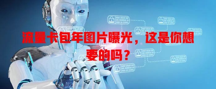 流量卡包年图片曝光，这是你想要的吗？