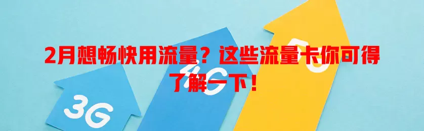 2月想畅快用流量？这些流量卡你可得了解一下！
