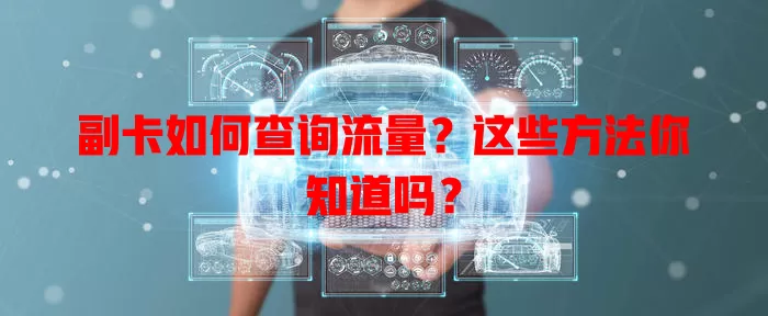 副卡如何查询流量？这些方法你知道吗？