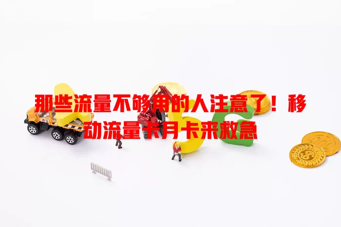 那些流量不够用的人注意了！移动流量卡月卡来救急