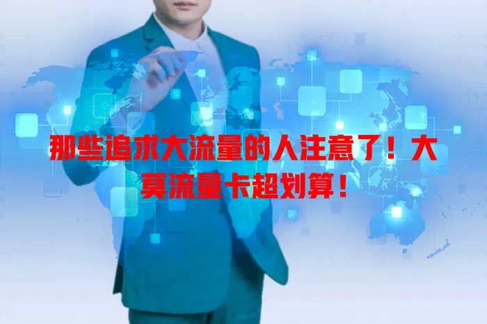 那些追求大流量的人注意了！大莫流量卡超划算！
