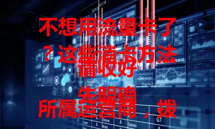 不想用流量卡了？这些消卡方法请收好
先明确所属运营商，拨客服问流程材料。注销前结清欠费，留意有效期与合约期。实名卡备好证件去指定营业厅，按步骤操作就能顺利消卡，告别麻烦。