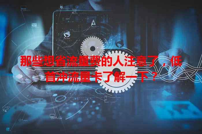 那些想省流量费的人注意了，低首冲流量卡了解一下？