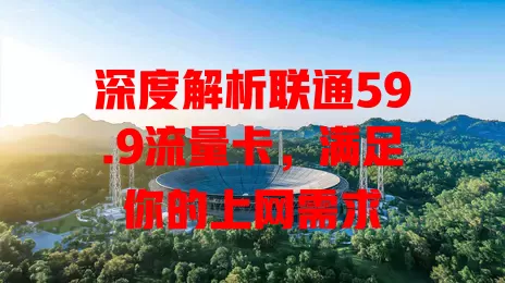 深度解析联通59.9流量卡，满足你的上网需求