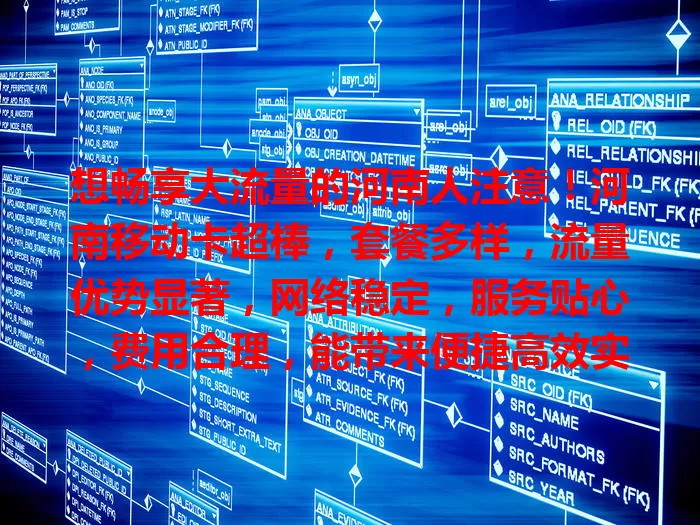 想畅享大流量的河南人注意！河南移动卡超棒，套餐多样，流量优势显著，网络稳定，服务贴心，费用合理，能带来便捷高效实惠上网体验