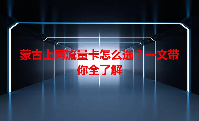 蒙古上网流量卡怎么选？一文带你全了解