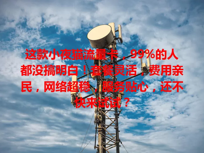 这款小夜猫流量卡，99%的人都没搞明白！套餐灵活，费用亲民，网络超稳，服务贴心，还不快来试试？