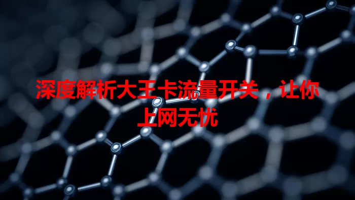 深度解析大王卡流量开关，让你上网无忧