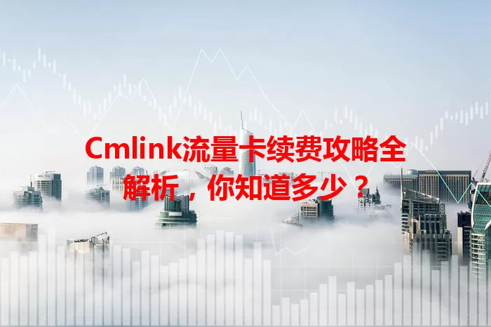 Cmlink流量卡续费攻略全解析，你知道多少？