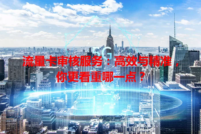 流量卡审核服务：高效与精准，你更看重哪一点？