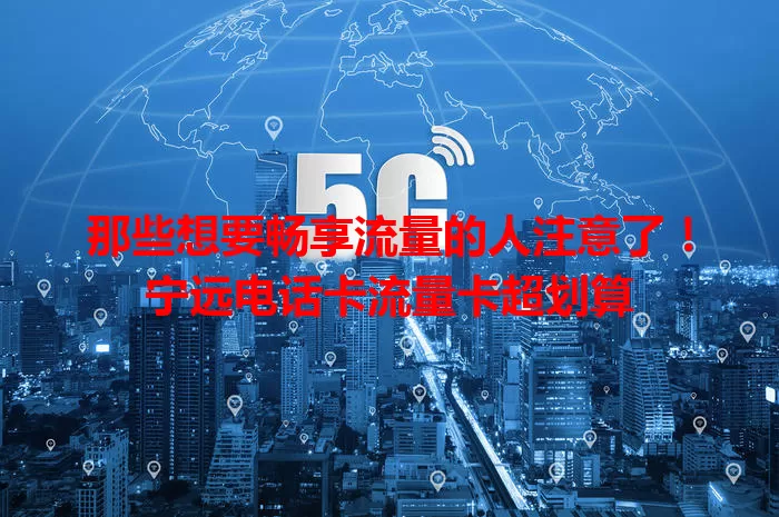 那些想要畅享流量的人注意了！宁远电话卡流量卡超划算