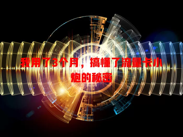 我用了3个月，搞懂了流量卡小炮的秘密