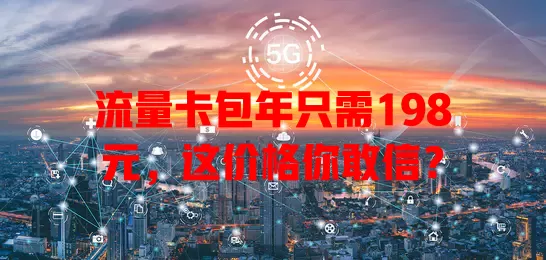 流量卡包年只需198元，这价格你敢信？