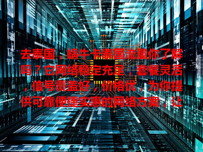 去泰国，蜗牛卡泰国流量你了解吗？它网络稳定充足，套餐灵活，信号覆盖好，价格优，为你提供可靠便捷实惠的网络方案，让泰国之行因顺畅网络更完美