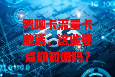 鸭聊卡流量卡激活，这些要点你知道吗？