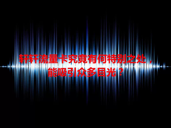 轩轩流量卡究竟有何特别之处，能吸引众多目光？