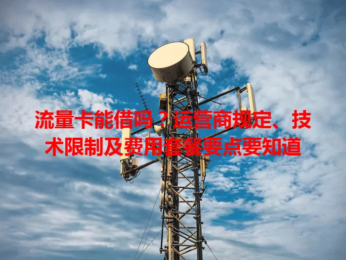 流量卡能借吗？运营商规定、技术限制及费用套餐要点要知道