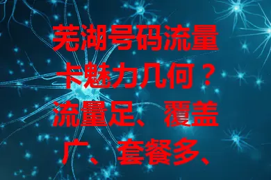 芜湖号码流量卡魅力几何？流量足、覆盖广、套餐多、办理简，选时留意要点，助你畅享精彩网络生活