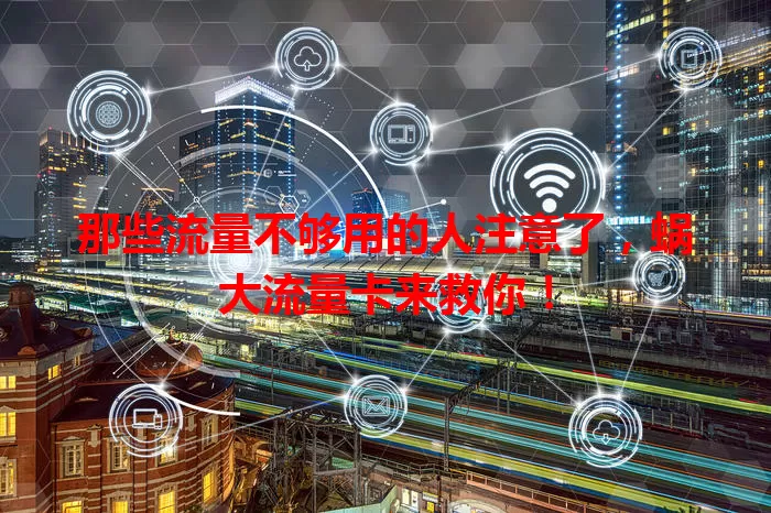 那些流量不够用的人注意了，蜗大流量卡来救你！