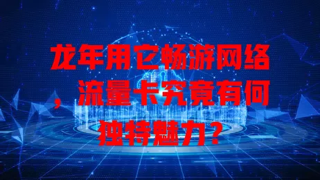 龙年用它畅游网络，流量卡究竟有何独特魅力？