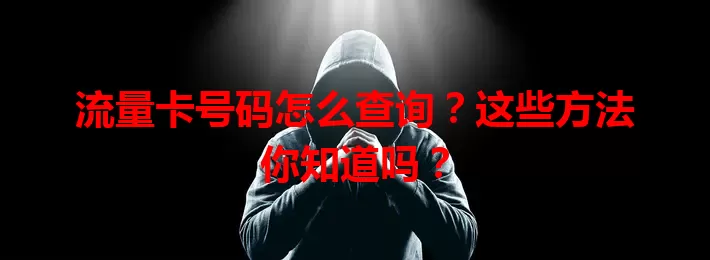 流量卡号码怎么查询？这些方法你知道吗？
