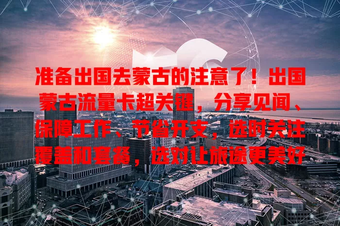 准备出国去蒙古的注意了！出国蒙古流量卡超关键，分享见闻、保障工作、节省开支，选时关注覆盖和套餐，选对让旅途更美好