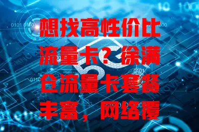 想找高性价比流量卡？徐满仓流量卡套餐丰富，网络覆盖广，费用性价比高，办理简便，客服周到，能解流量烦恼，给你便利实惠！