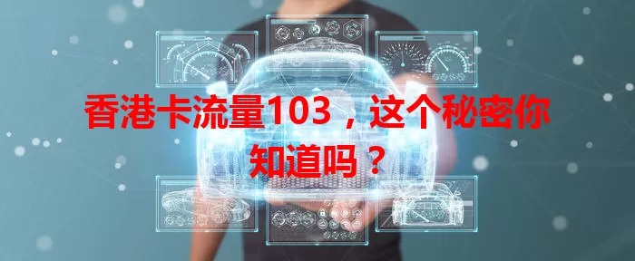 香港卡流量103，这个秘密你知道吗？