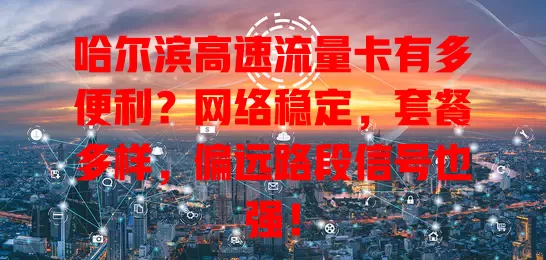 哈尔滨高速流量卡有多便利？网络稳定，套餐多样，偏远路段信号也强！