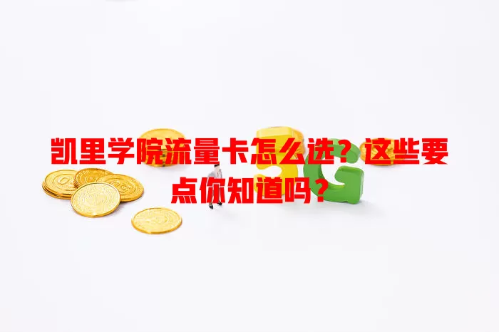 凯里学院流量卡怎么选？这些要点你知道吗？