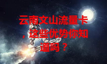 云南文山流量卡，这些优势你知道吗？