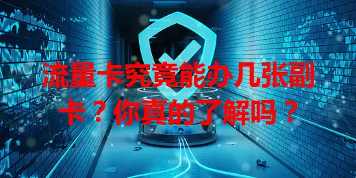 流量卡究竟能办几张副卡？你真的了解吗？