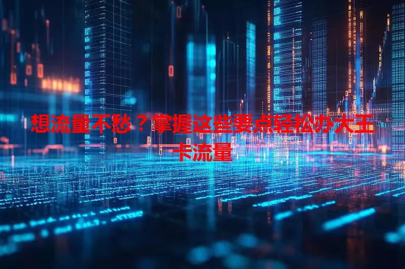 想流量不愁？掌握这些要点轻松办大王卡流量