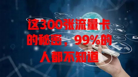 这300张流量卡的秘密，99%的人都不知道