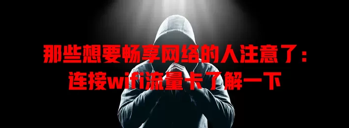 那些想要畅享网络的人注意了：连接wifi流量卡了解一下