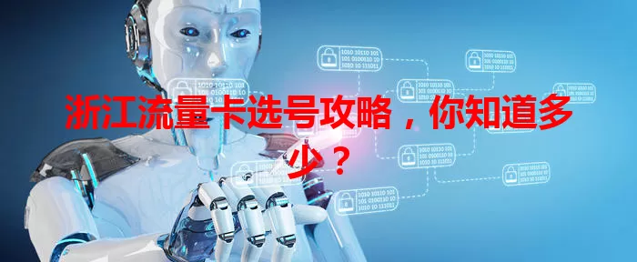 浙江流量卡选号攻略，你知道多少？