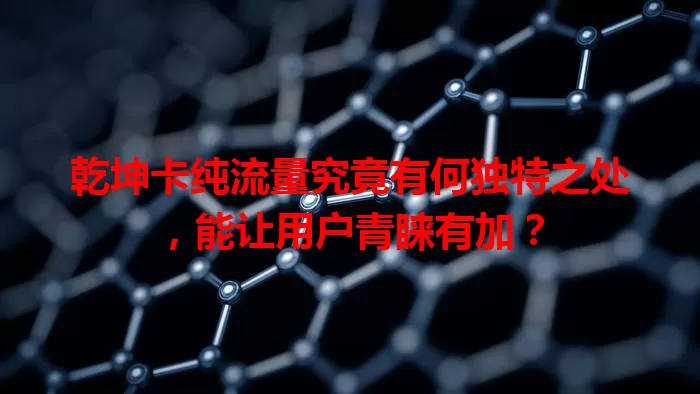 乾坤卡纯流量究竟有何独特之处，能让用户青睐有加？