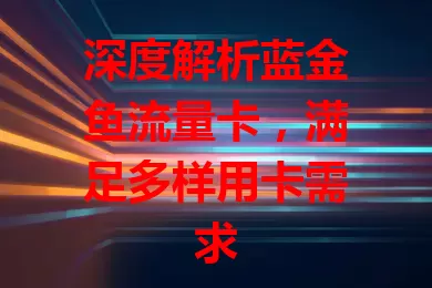 深度解析蓝金鱼流量卡，满足多样用卡需求