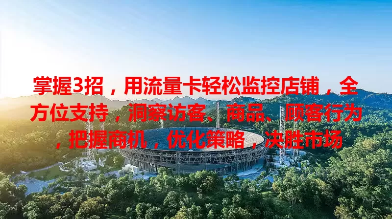 掌握3招，用流量卡轻松监控店铺，全方位支持，洞察访客、商品、顾客行为，把握商机，优化策略，决胜市场