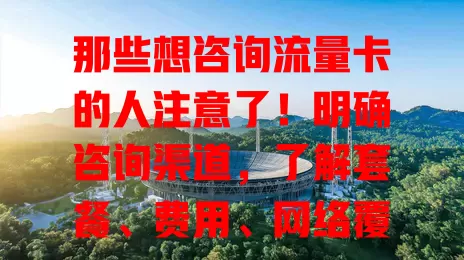 那些想咨询流量卡的人注意了！明确咨询渠道，了解套餐、费用、网络覆盖等关键信息，记录要点，掌握方法就能挑到心仪流量卡，畅享便捷网络生活