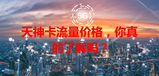 天神卡流量价格，你真的了解吗？