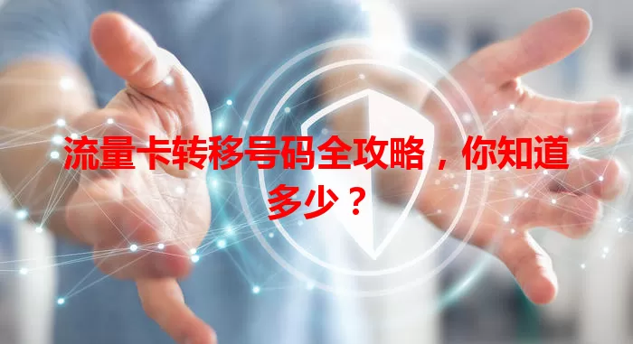 流量卡转移号码全攻略，你知道多少？