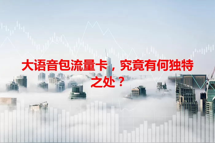 大语音包流量卡，究竟有何独特之处？