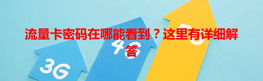 流量卡密码在哪能看到？这里有详细解答