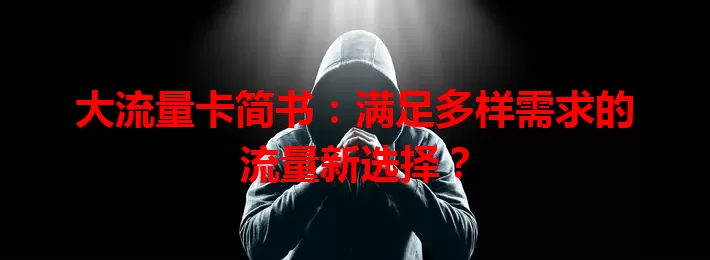 大流量卡简书：满足多样需求的流量新选择？